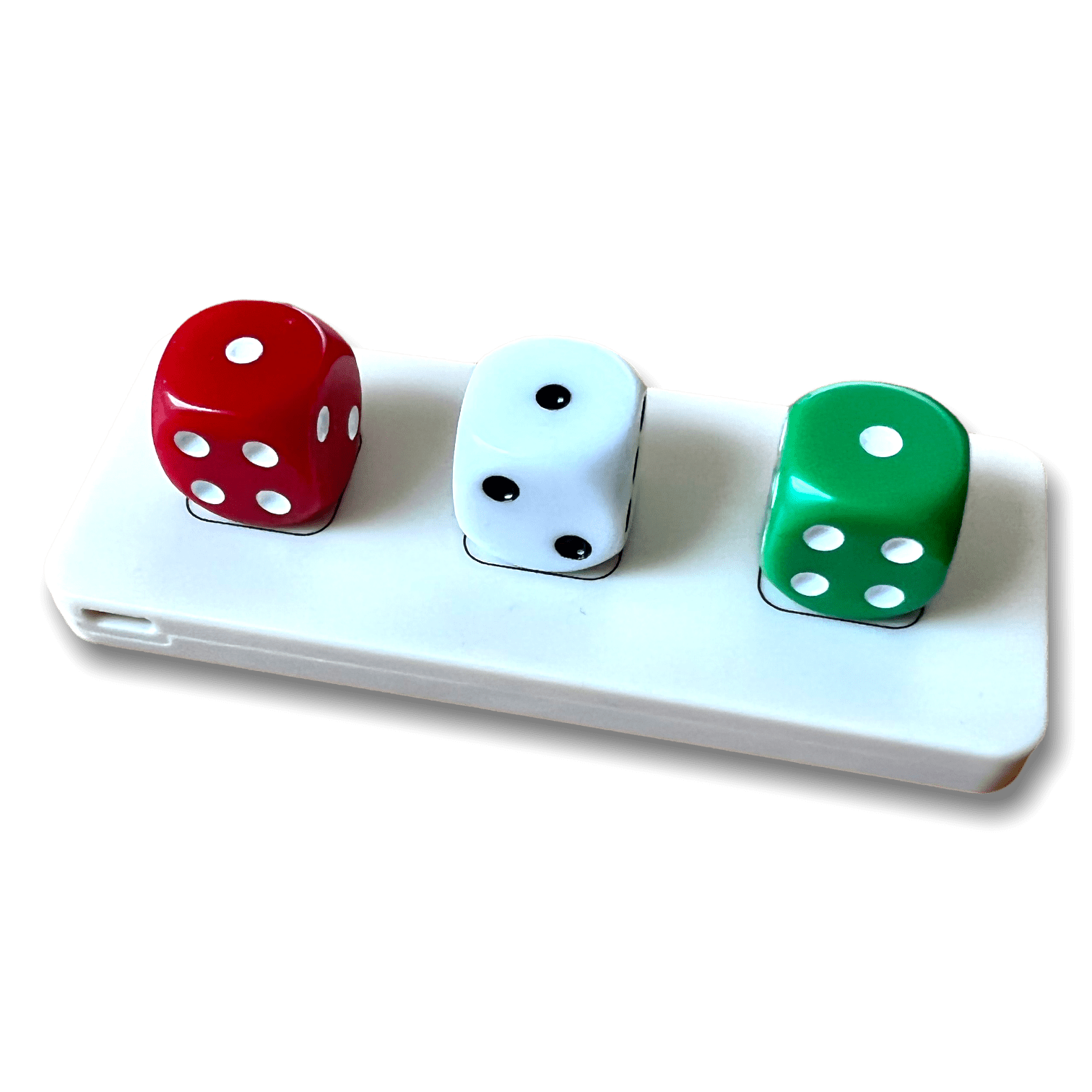 Pack of 5 spotted dice D6 