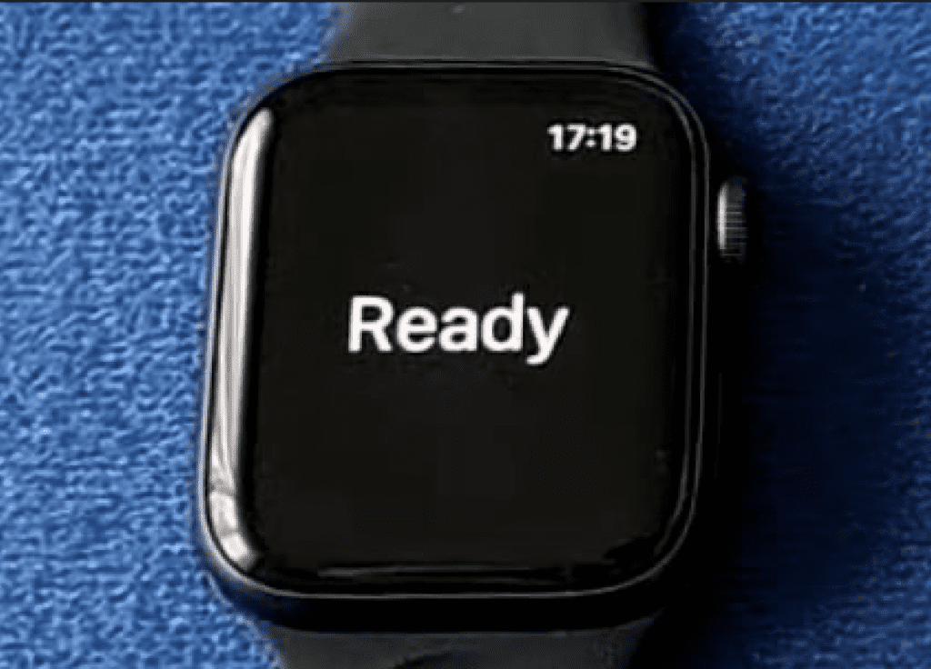 Apple Watch displaying a text message